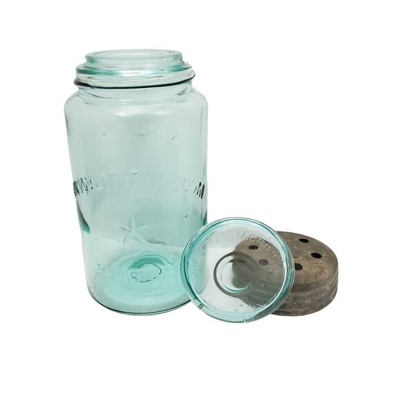 Antique Knowlton Vacuum Seal Fruit Jar Qt. May 1903 Collectible Rare Storage Jar - Picture 1 of 16